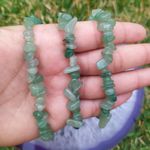 Pulseira de Cascalho Pedra Quartzo Verde - Saúde e Cura
