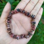 Pulseira de cascalho Pedra Rodonita - Equilíbrio Emocional