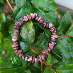 Pulseira de cascalho Pedra Rodonita - Equilíbrio Emocional