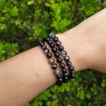 PULSEIRA PEDRA TURMALINA NEGRA 5,5mm - PROTEÇÃO
