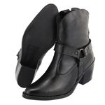 Bota Western Helen Preta Couro Legitimo 
