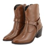 Bota Western Helen Conhaque Couro Legitimo 