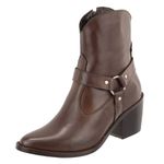 Bota Western Helen Chocolate Couro Legitimo 