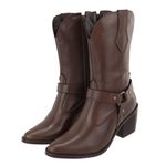 Bota Western Ayla Chocolate Couro Legitimo