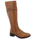 Bota Montaria Alana Conhaque Couro Legitimo