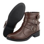 Bota Amanda Chocolate Couro Legitimo