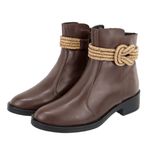 Bota Babi Chocolate Couro Legitimo