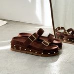 Flatform Lolla Camurça Marrom