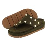 Flatform Vivi Camurça Verde Musgo
