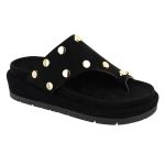 Flatform Vivi Camurça Preta