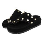 Flatform Vivi Camurça Preta