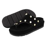 Flatform Vivi Camurça Preta