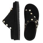 Flatform Vivi Camurça Preta