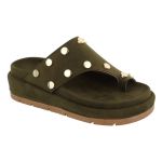 Flatform Vivi Camurça Verde Musgo