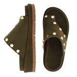 Flatform Vivi Camurça Verde Musgo