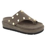 Flatform Vivi Camurça Cinza