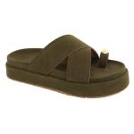Flatform Anitta Camurça Verde Musgo