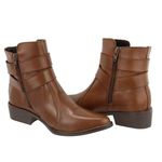 Bota Jessica Conhaque Couro Legitimo