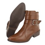 Bota Jessica Conhaque Couro Legitimo