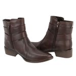 Bota Jessica Chocolate Couro Legitimo