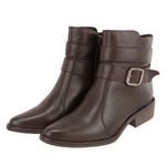 Bota Jessica Chocolate Couro Legitimo