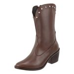 Bota Western Maira Chocolate Couro Legitimo