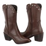 Bota Western Maira Chocolate Couro Legitimo