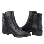 Bota Jessica Preta Couro Legitimo