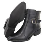 Bota Jessica Preta Couro Legitimo