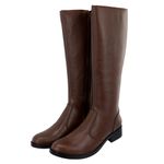 Bota Montaria Livia Chocolate Couro Legitimo