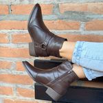 Bota Zara Chocolate Couro Legitimo