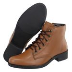 Bota Stella Conhaque Couro Legitimo
