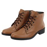 Bota Stella Conhaque Couro Legitimo