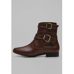 Bota Cano Curto Feminina Conhaque