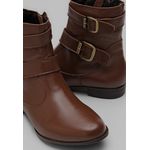 Bota Cano Curto Feminina Conhaque