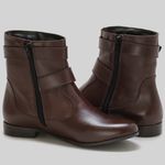 Bota Cano Curto Feminina Chocolate