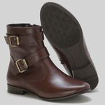 Bota Cano Curto Feminina Chocolate