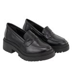 Mocassim Eloá Preto Couro Legitimo 