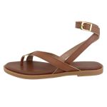 Flat Rasteira Maju Caramelo