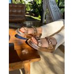 Sandália Flatform Poli Cobre