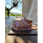 Sandália Flatform Poli Metalizado Lilás