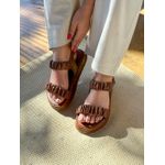 Sandália Flatform Poli Caramelo
