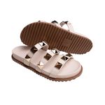 Flat Pirâmide Valentina Rasteira Off White