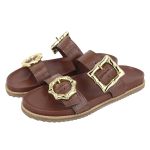 Flat Duda Croco Marrom