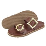 Flat Duda Croco Marrom
