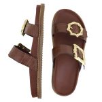 Flat Duda Croco Marrom