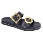Flat Duda Croco Preta