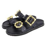 Flat Duda Croco Preta