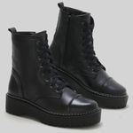 Coturno Feminino Street Cano Curto Preto