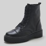 Coturno Feminino Street Cano Curto Preto
